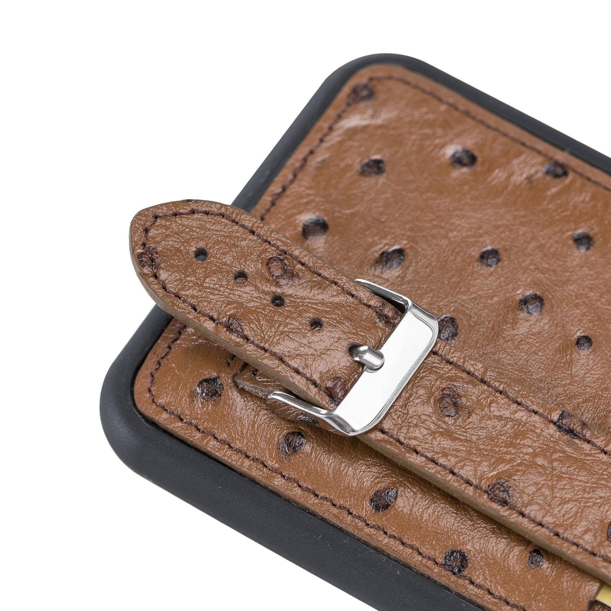 Flex Cover Card Holder iPhone 11 Series Genuine Leather Back Cover with Hand Strap
