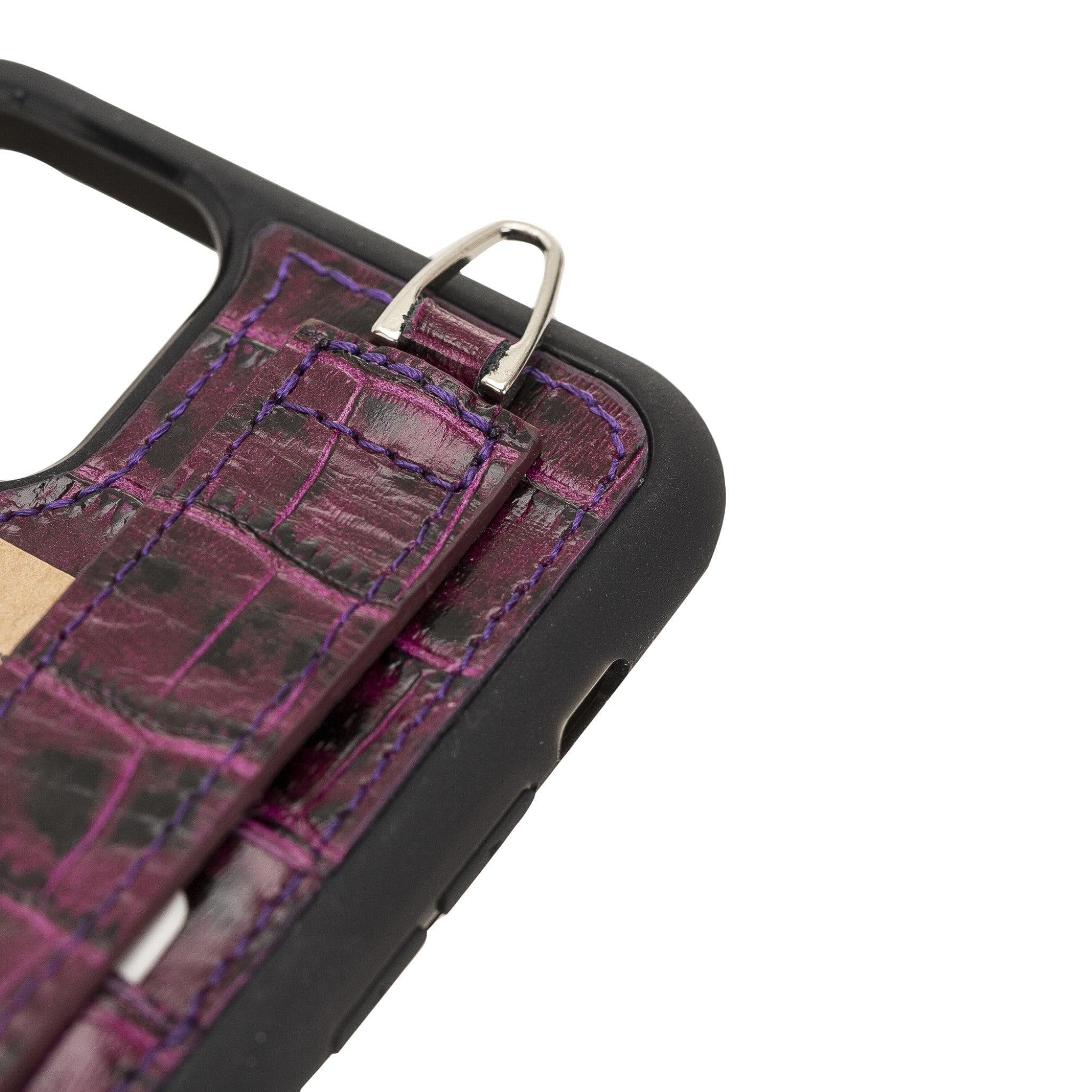 Flex Cover Card Holder iPhone 11 Series Genuine Leather Back Cover with Hand Strap