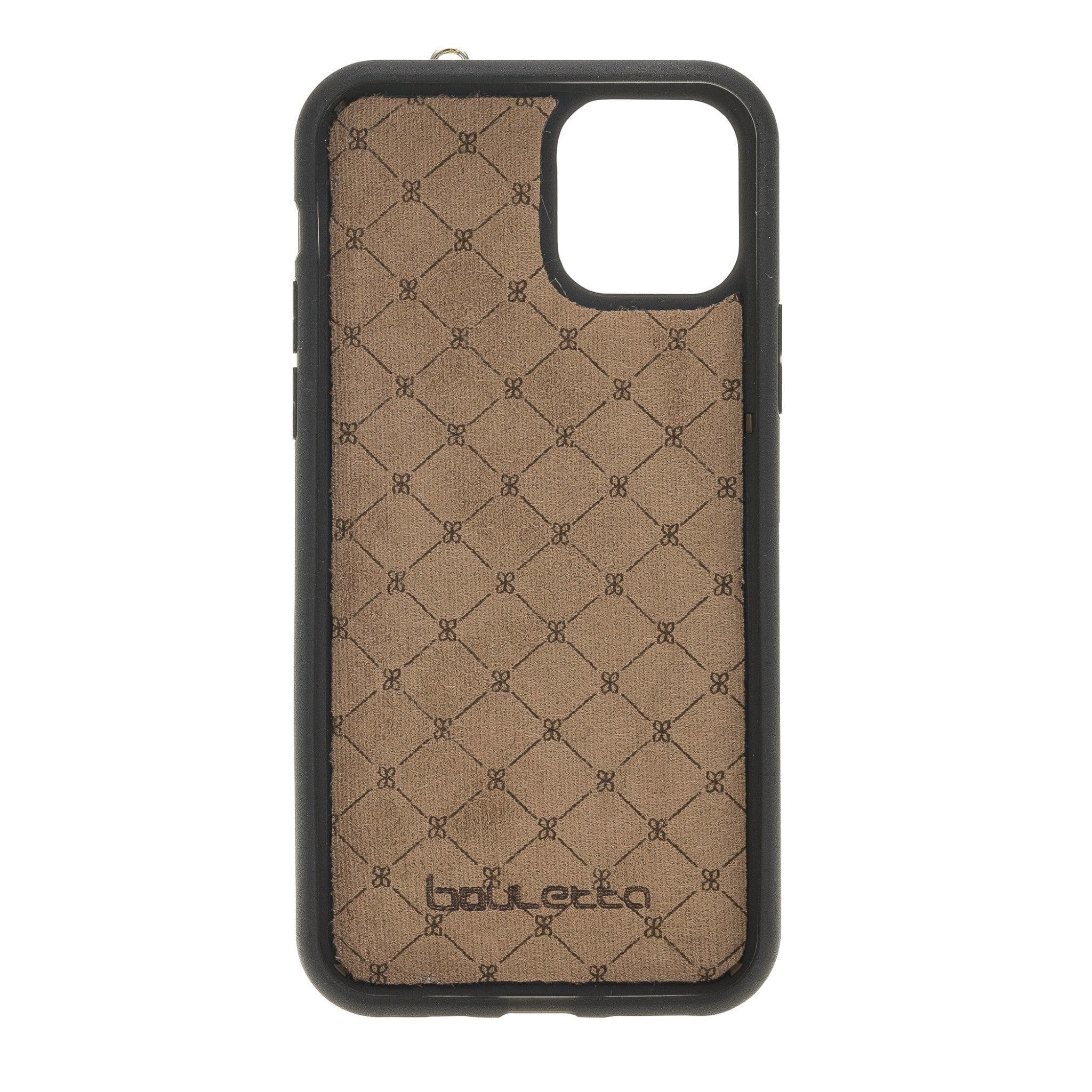 Flex Cover Card Holder iPhone 11 Series Genuine Leather Back Cover with Hand Strap