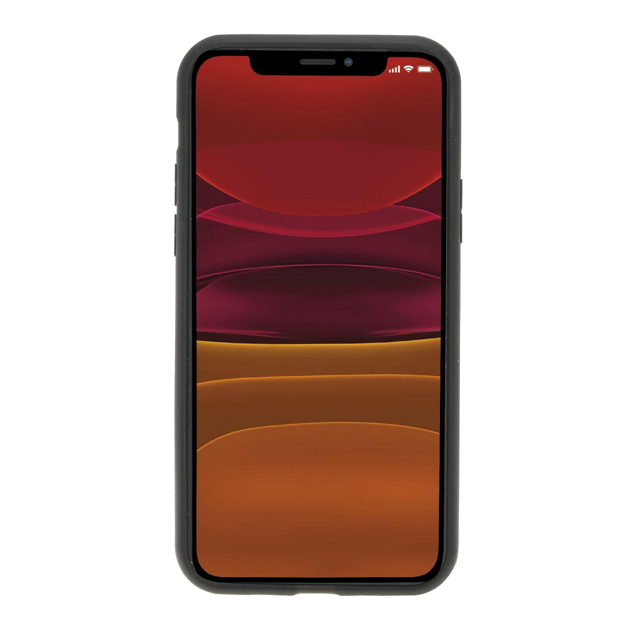 Flex Cover Card Holder iPhone 11 Series Genuine Leather Back Cover with Hand Strap