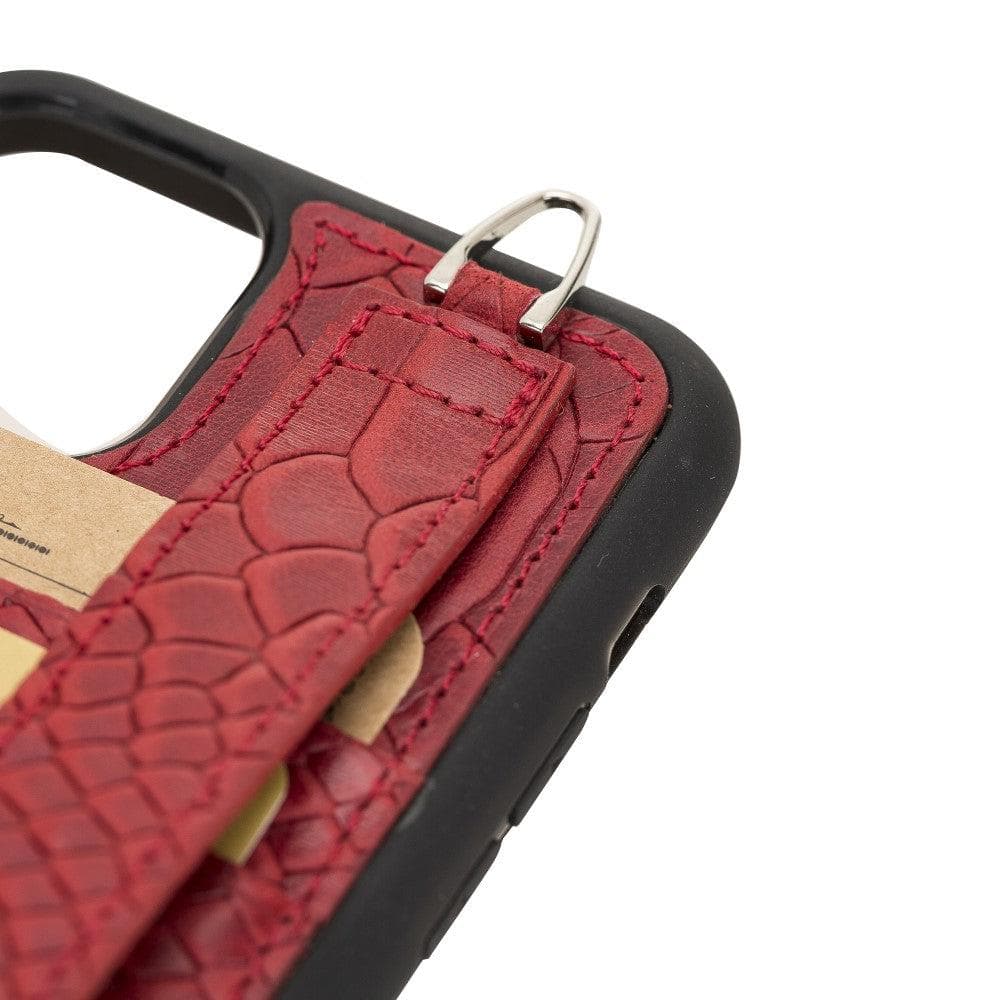Flex Cover Card Holder iPhone 11 Series Genuine Leather Back Cover with Hand Strap