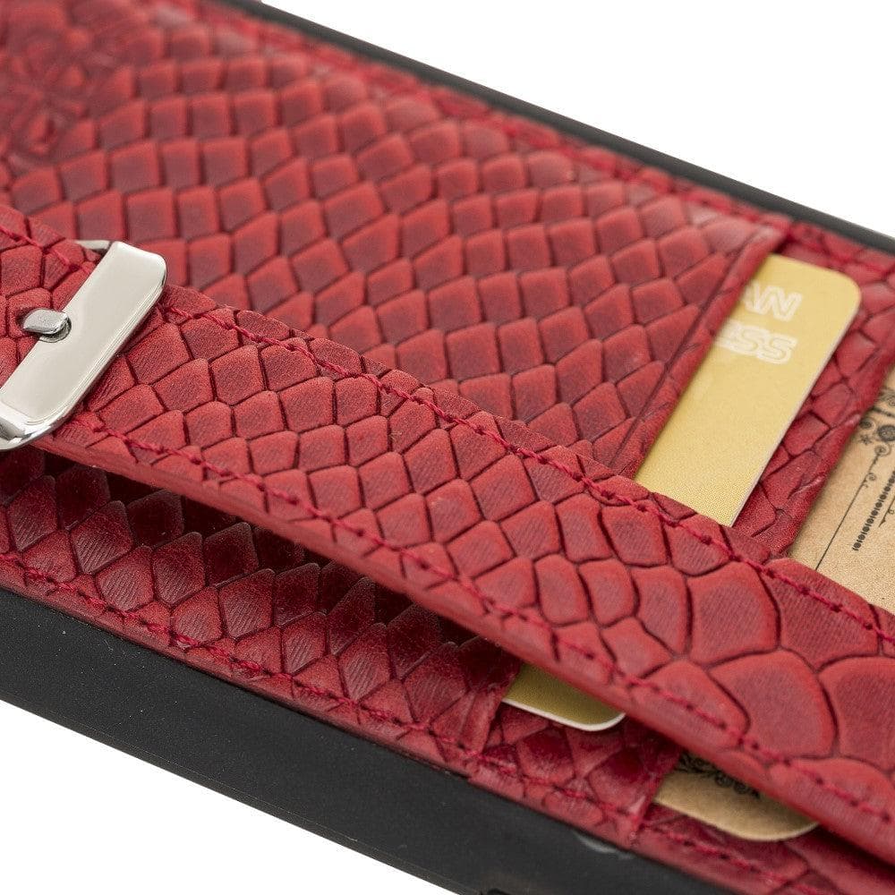 Flex Cover Card Holder iPhone 11 Series Genuine Leather Back Cover with Hand Strap
