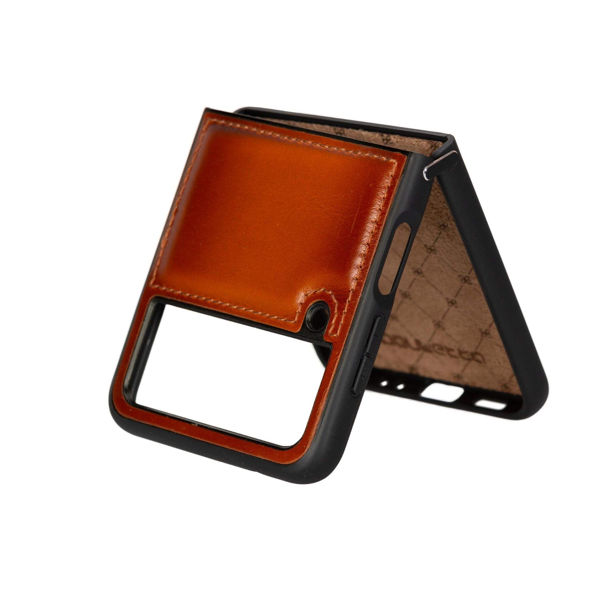 Leather Back Cover Case - Samsung Galaxy Z Flip 4 - FXC