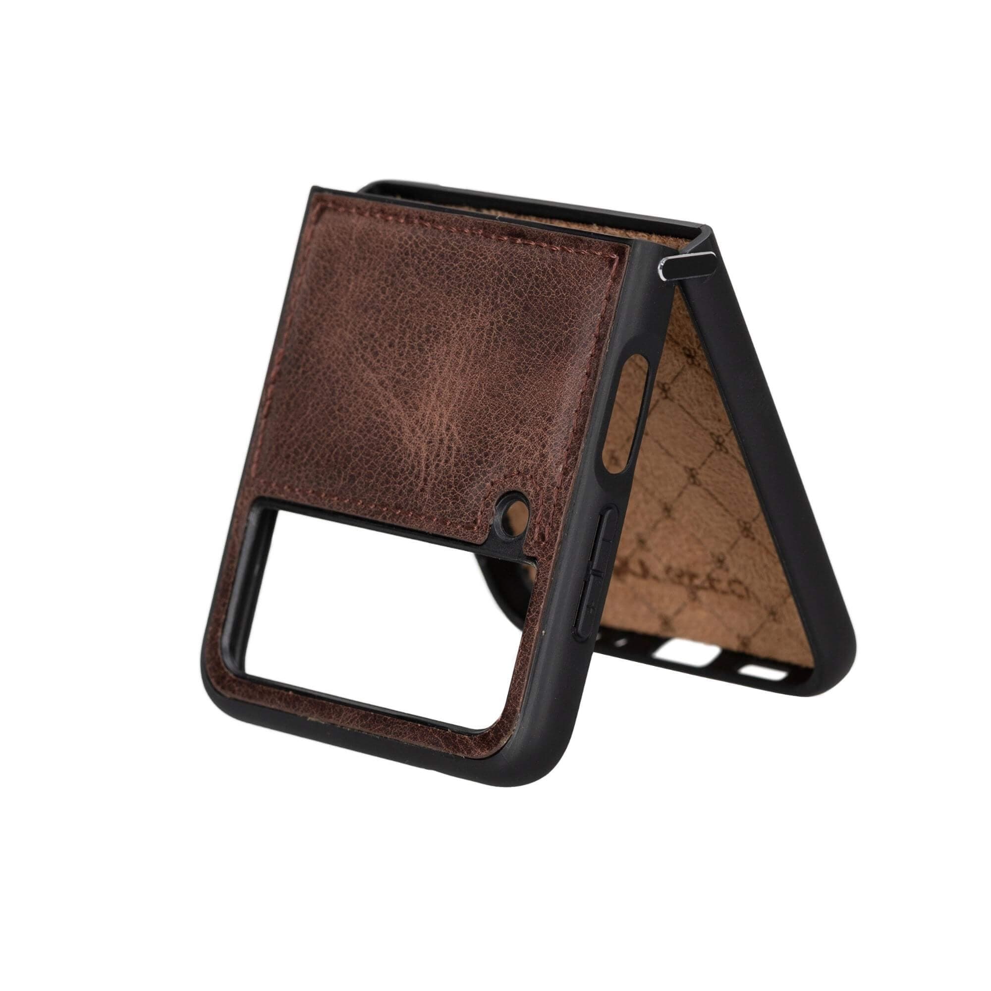 Leather Back Cover Case - Samsung Galaxy Z Flip 4 - FXC