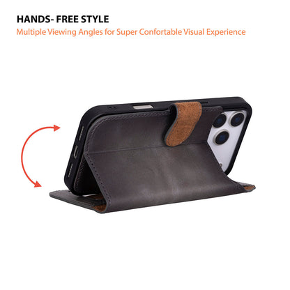 Magic iPhone 17 Pro Detachable Leather Wallet Case