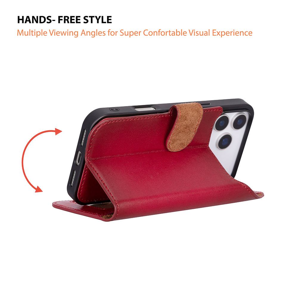 Magic iPhone 17 Pro Detachable Leather Wallet Case