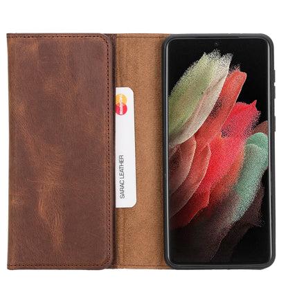 Santa Samsung Galaxy S21 Plus Leather Detachable Wallet Case