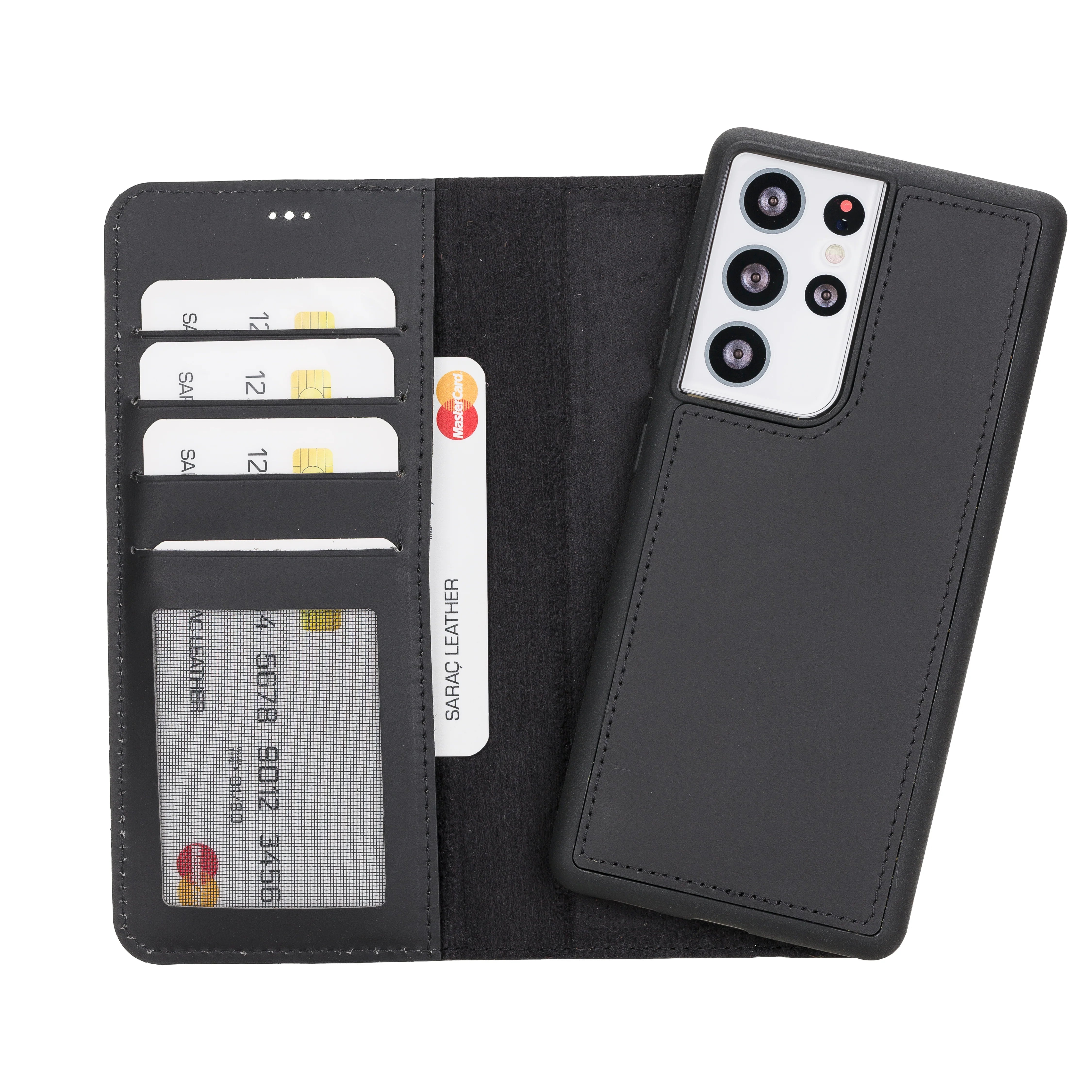 Liluri Samsung Galaxy S21 Ultra Detachable Leather Wallet Case