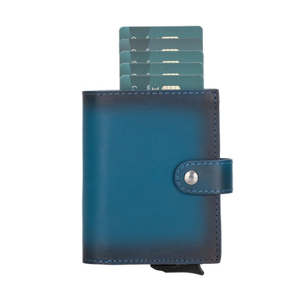 Palermo Zip Mechanical Genuine Leather Card Holder
