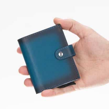 Palermo Zip Mechanical Genuine Leather Card Holder