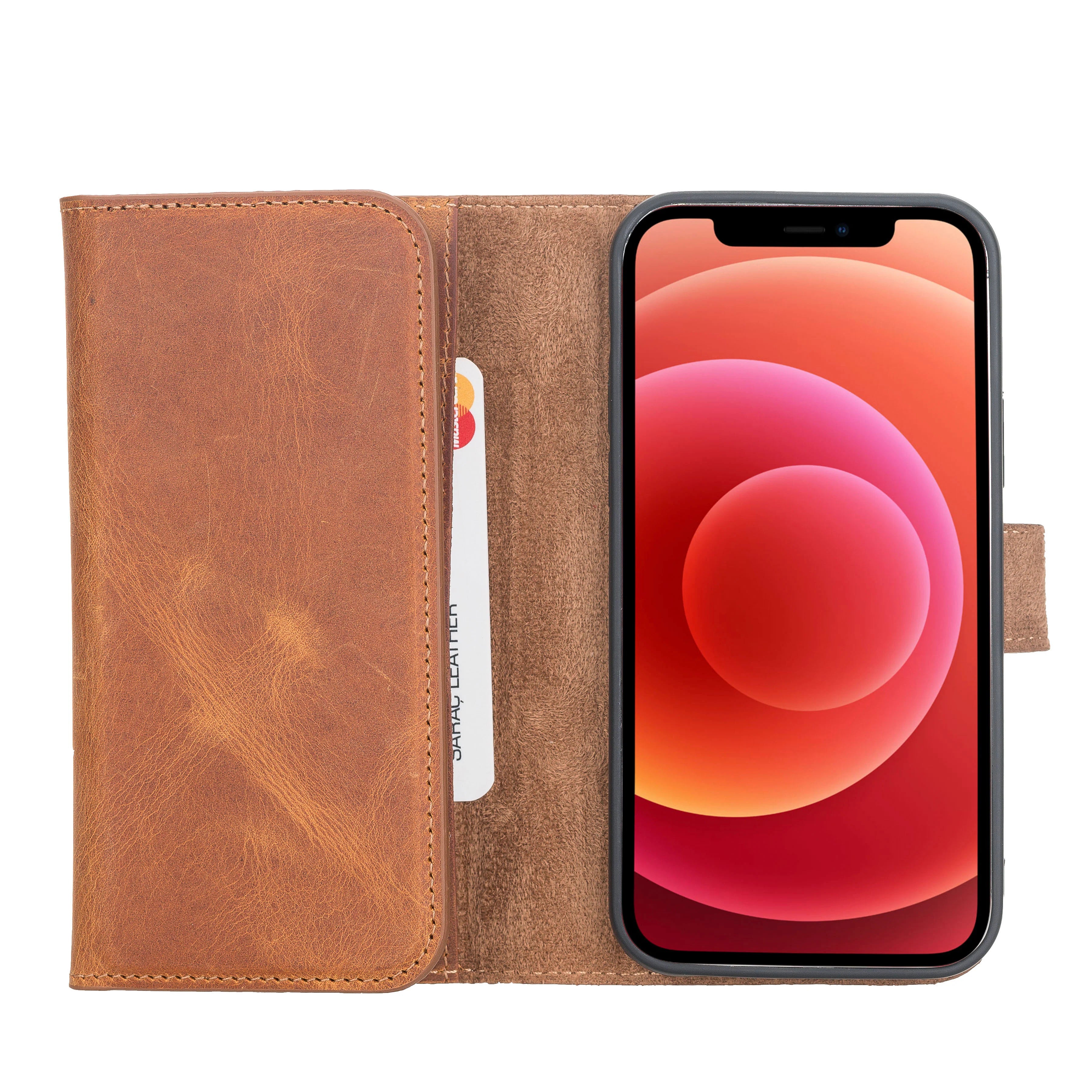 Santa iPhone 12 Mini Leather Detachable Wallet Case