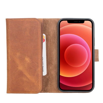 Santa iPhone 12 Mini Leather Detachable Wallet Case