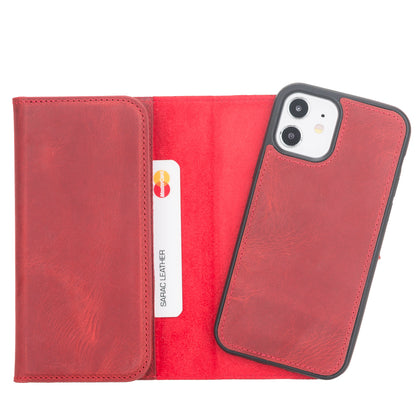 Santa iPhone 12 Mini Leather Detachable Wallet Case