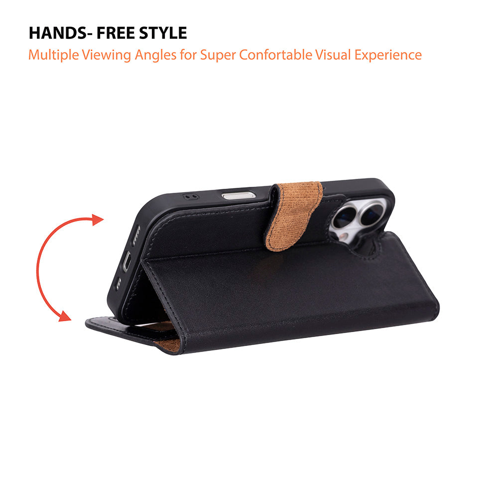Magic iPhone 17 Detachable Leather Wallet Case