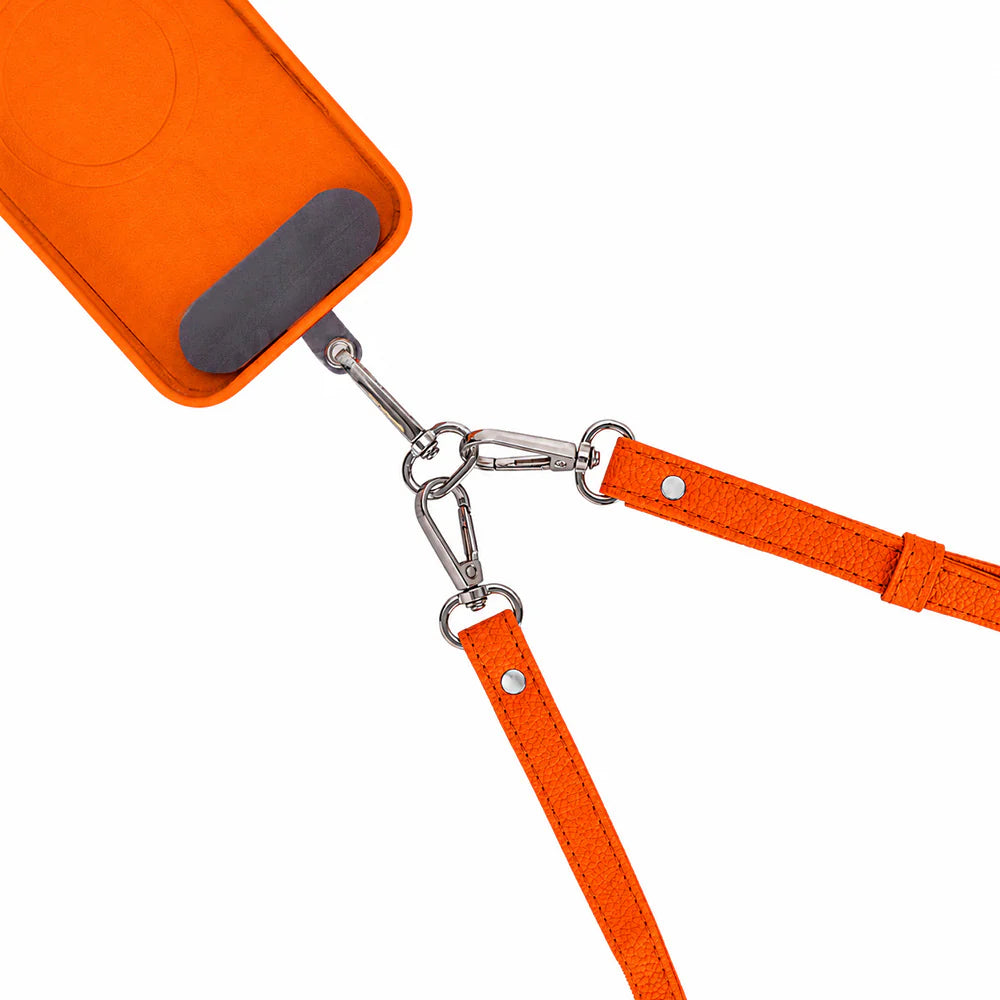FlexGo Leather Phone Strap & Wallet Set – Clip-On Flex
