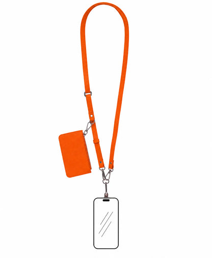 FlexGo Leather Phone Strap & Wallet Set – Clip-On Flex