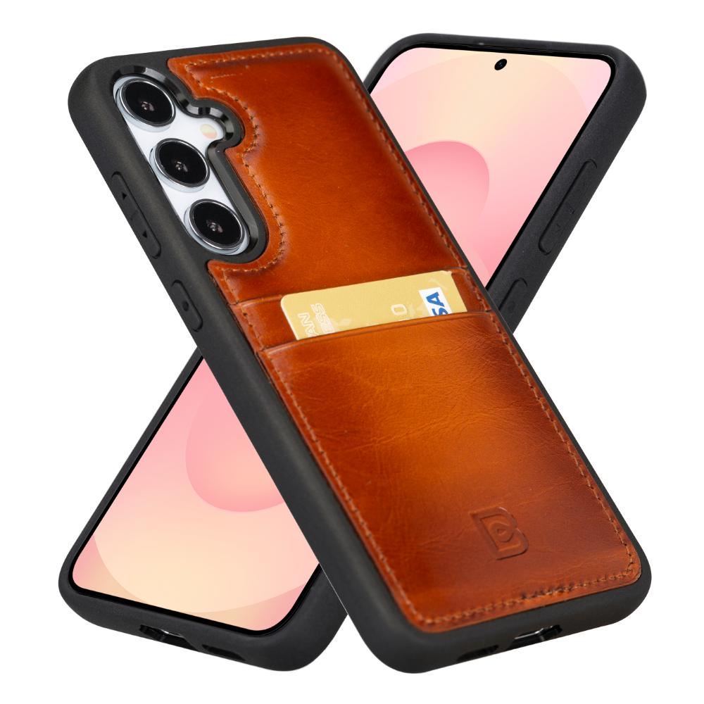 Flex Cover Leather Samsung Galaxy S25 Case with Card Holder