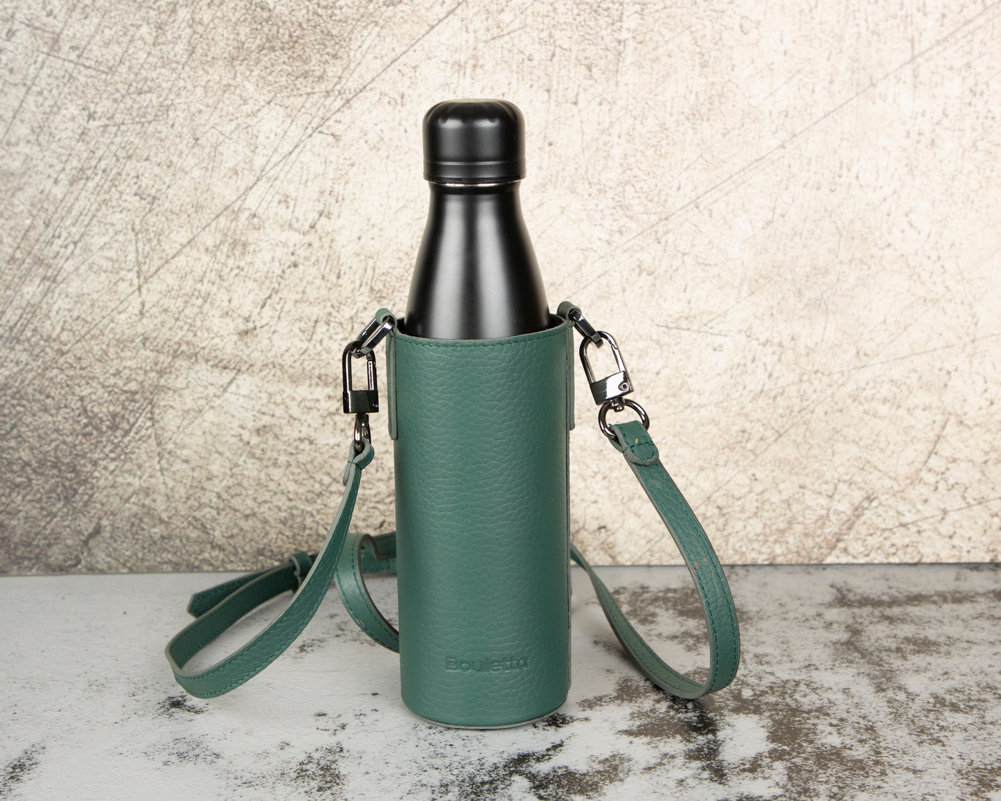 Leather Bottle Sleeve with Strap - The Stitched Cow