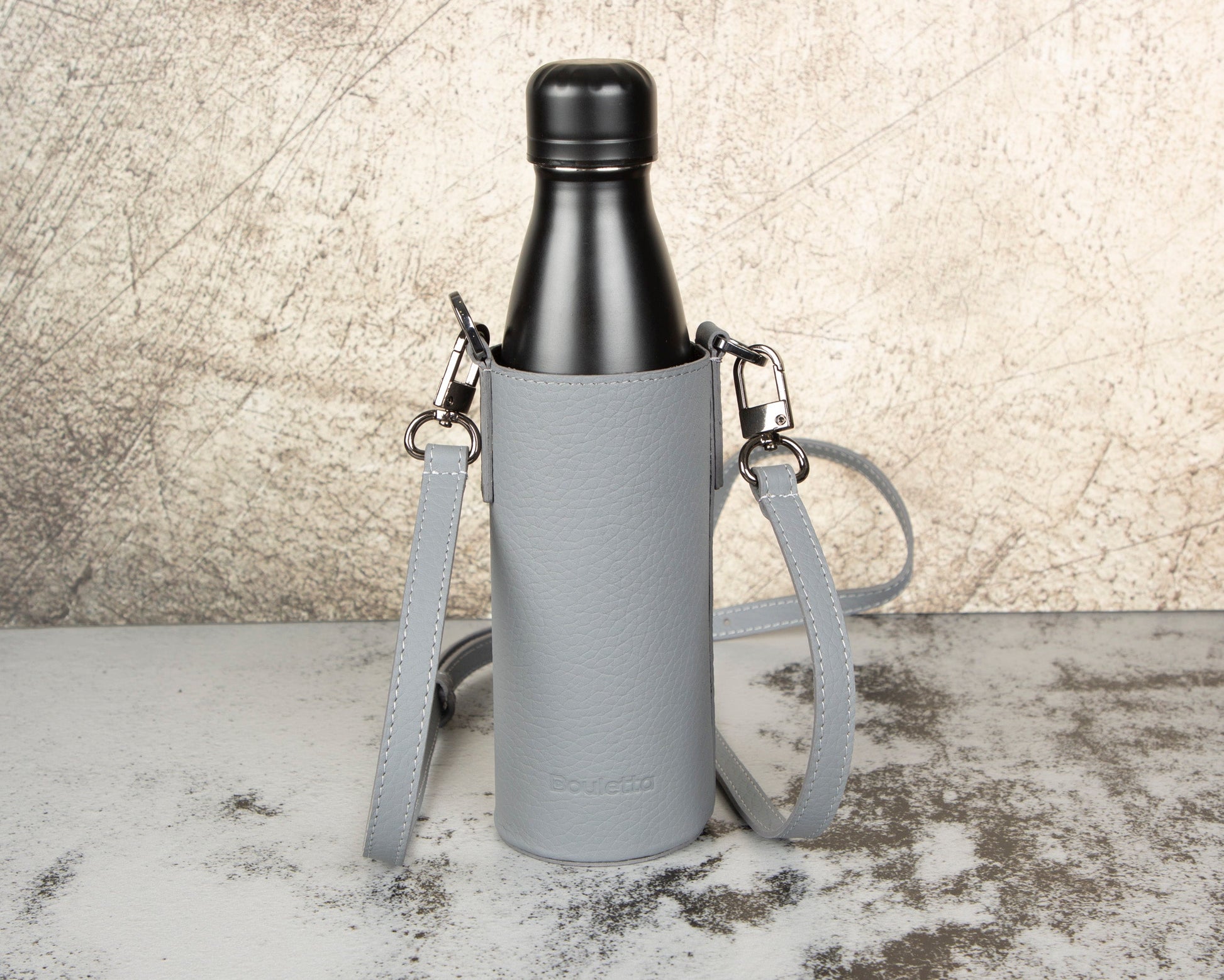 Leather Bottle Sleeve with Strap - The Stitched Cow