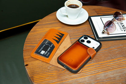 Magic iPhone 17 Pro Max Detachable Leather Wallet Case
