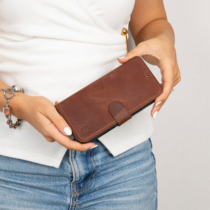 Magic iPhone 17 Pro Max Detachable Leather Wallet Case