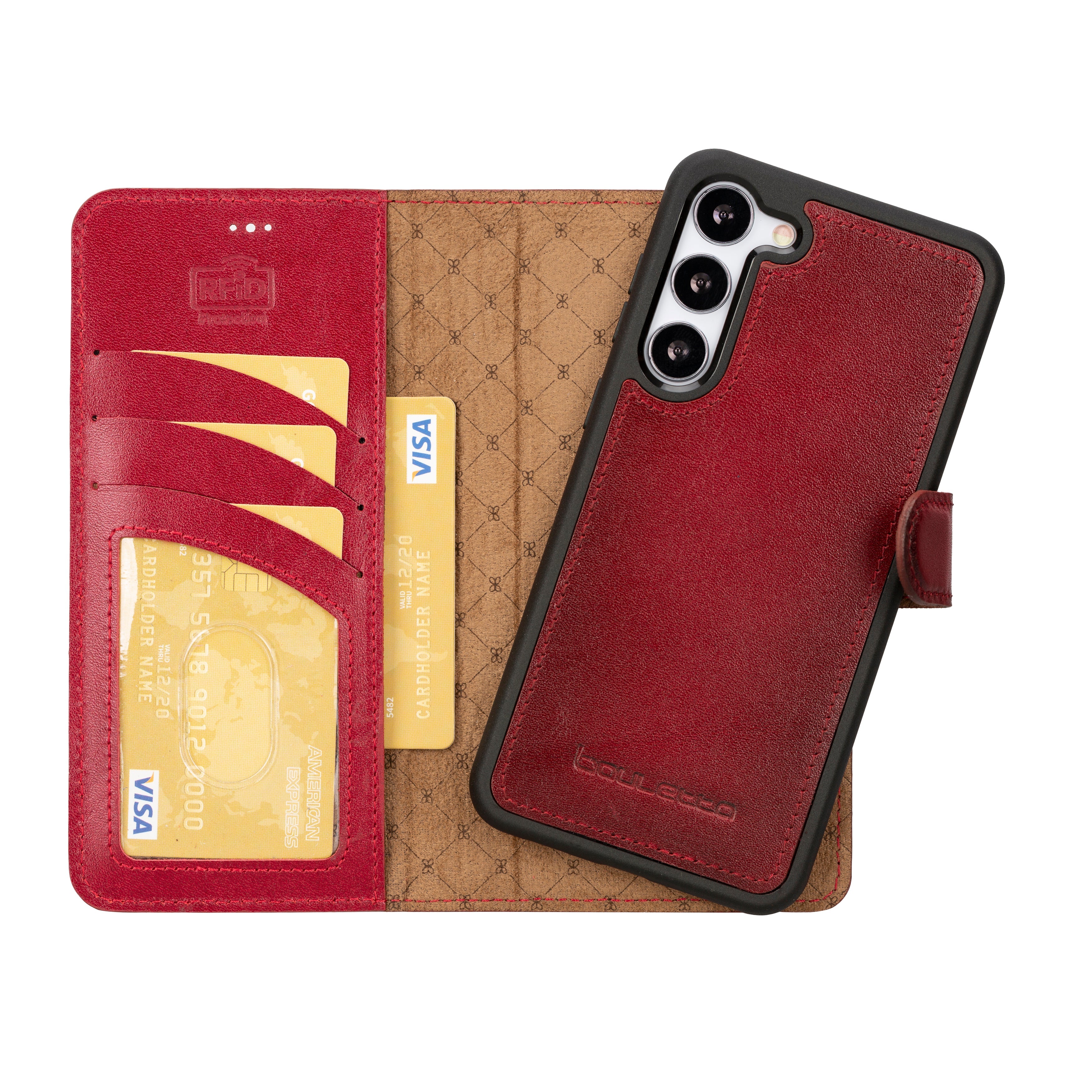 Magic Samsung Galaxy S25 Plus Leather Detachable Wallet Case