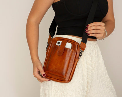 Pisa Genuine Leather Crossbody Bag