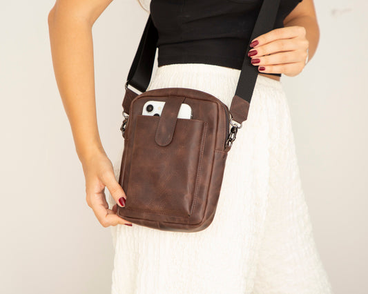 Pisa Genuine Leather Crossbody Women Bag