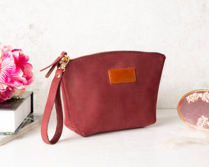 Lilly Leather Makeup Dopp Kit