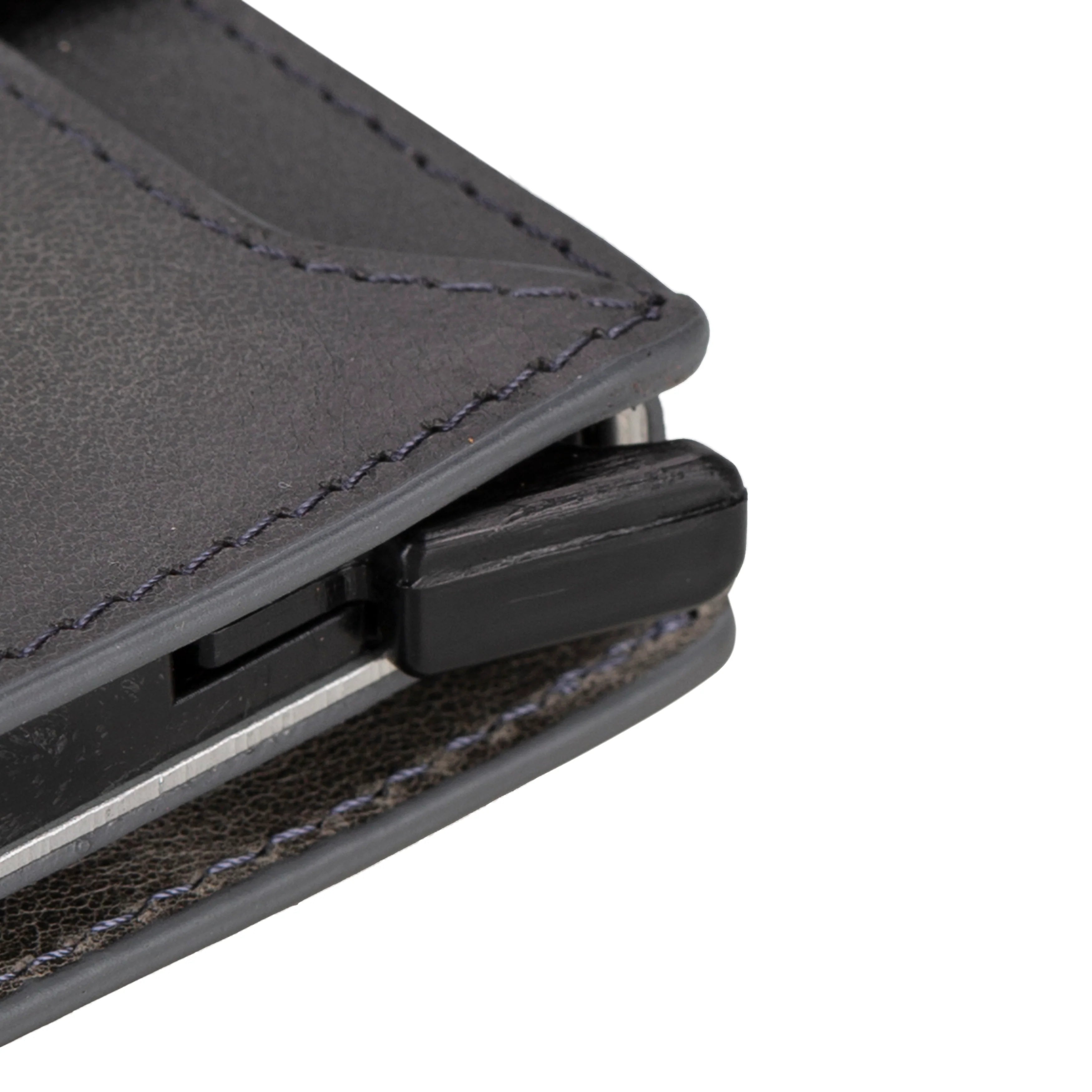 Leather Zip Mechanical Card Holder
