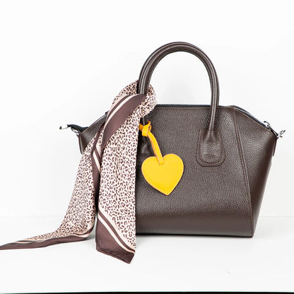 Heart Leather Bag Charm