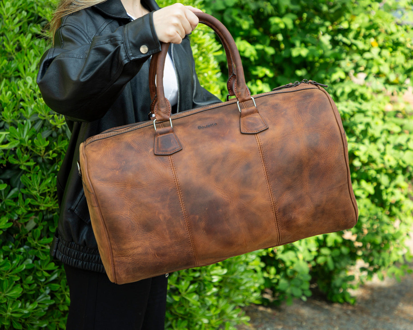 Leather Travel & Sport Duffel Bag