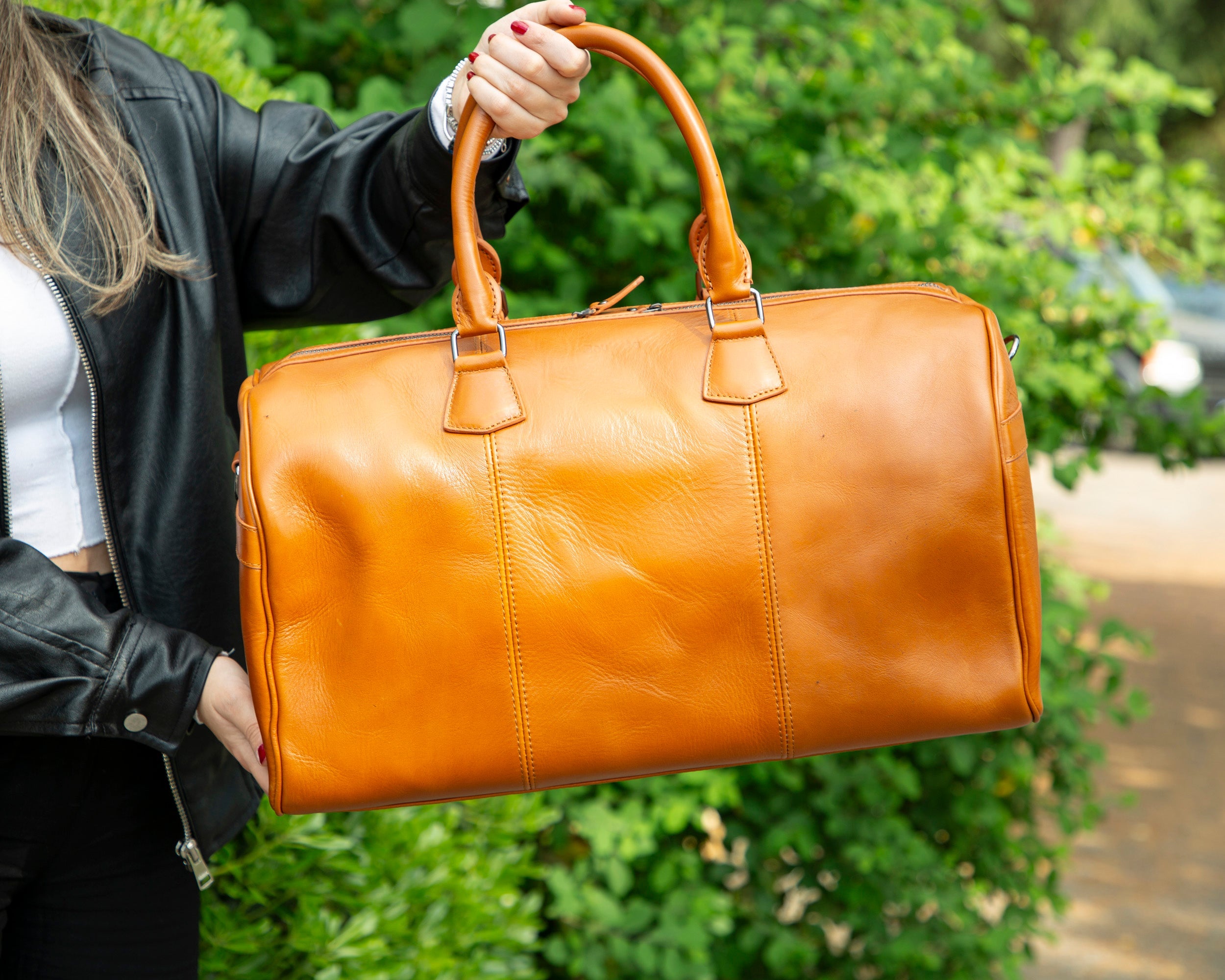 Dolly Leather Weekend Duffle Bag