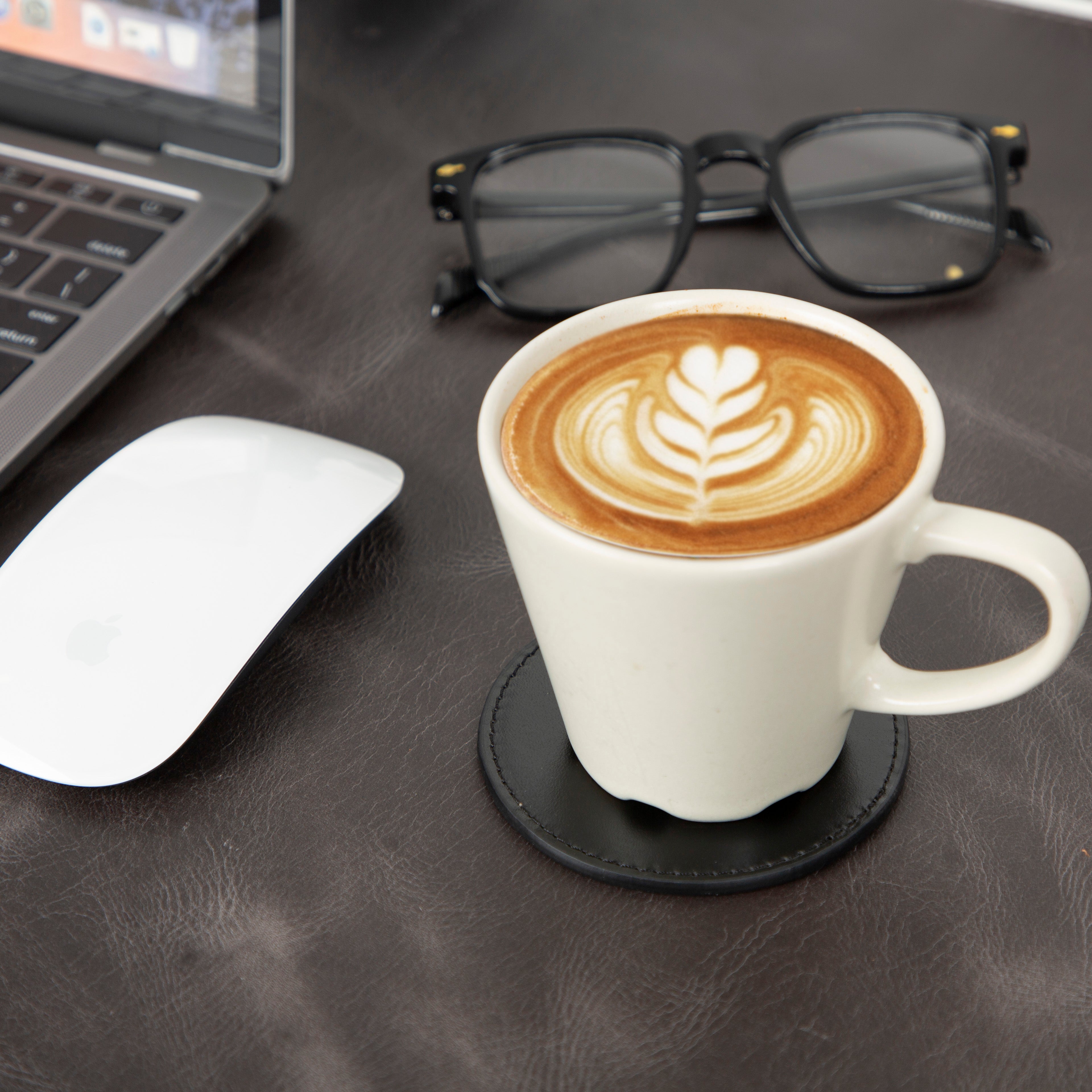Divine Leather Cup Coaster Set