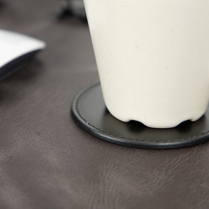 Lavo Leather Cup Coaster Set