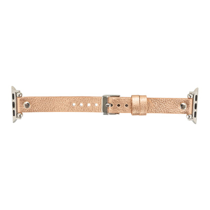Ferro Silver Trok Style Leather Apple Watch Bands