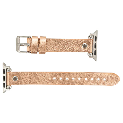 Ferro Silver Trok Style Leather Apple Watch Bands