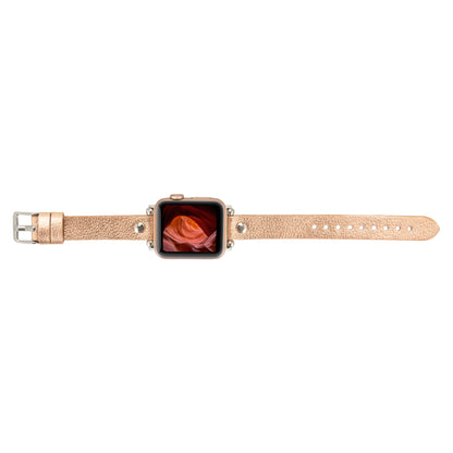 Ferro Silver Trok Style Leather Apple Watch Bands