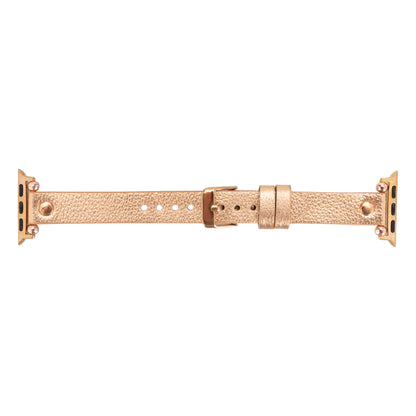 Ferro Rose Gold Trok Style Leather Apple Watch Bands