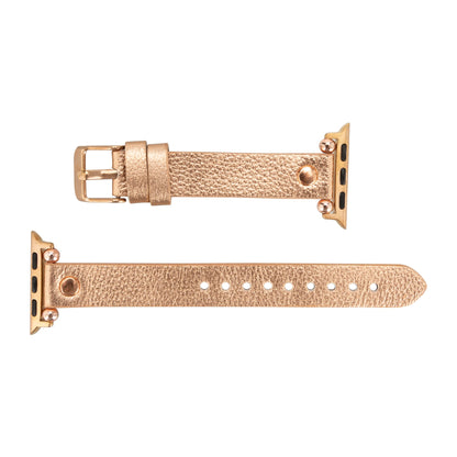 Ferro Rose Gold Trok Style Leather Apple Watch Bands