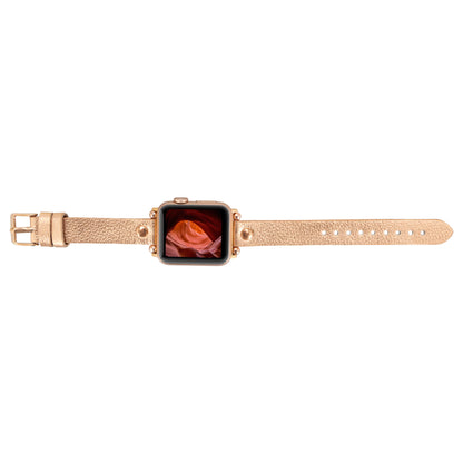 Ferro Rose Gold Trok Style Leather Apple Watch Bands