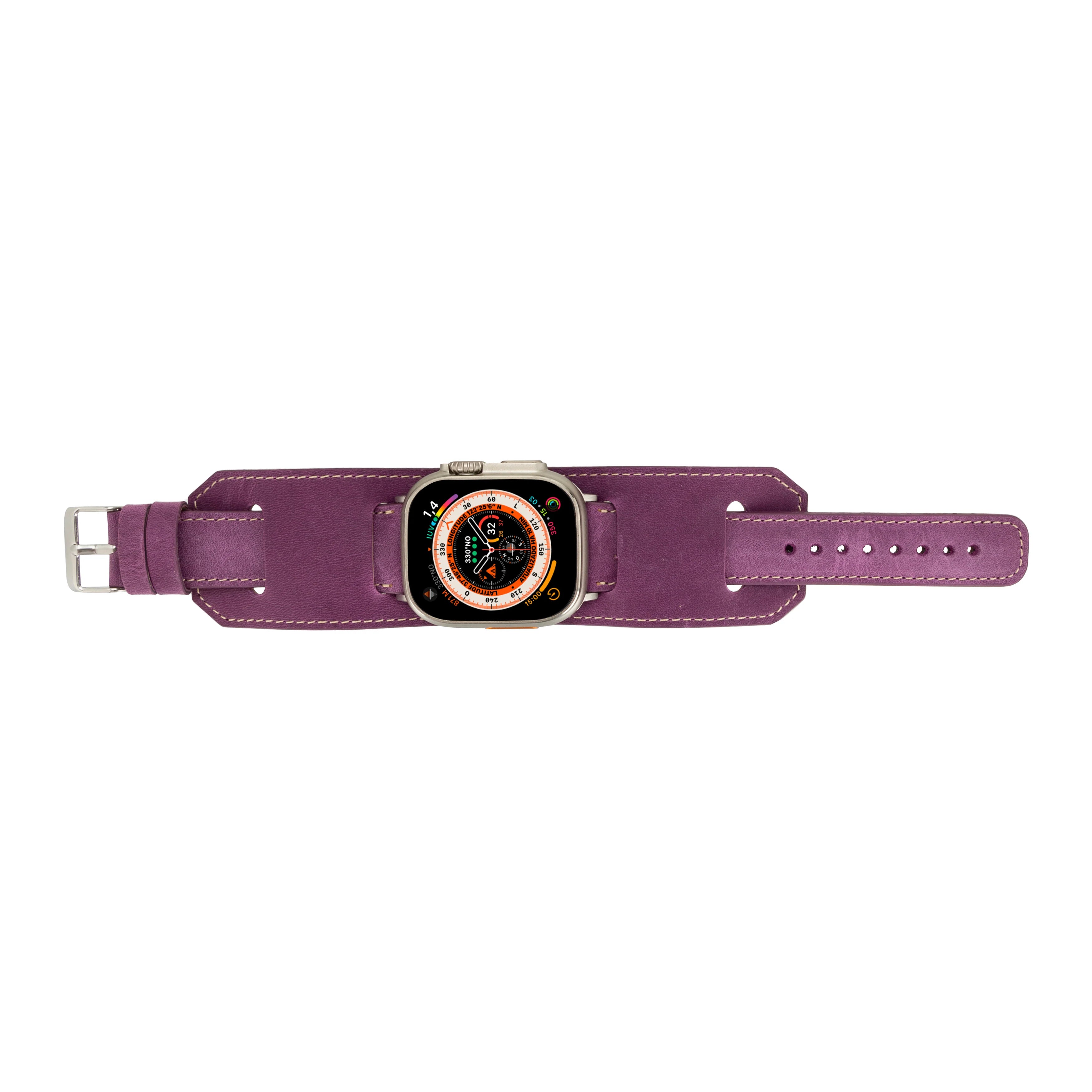 Cuff Style Genuine Leather Apple Watch Band