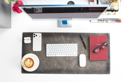 Tavolo Lined Leather Desk Mat - Medium