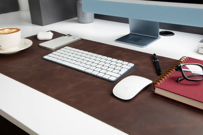 Tavolo Lined Leather Desk Mat - Medium
