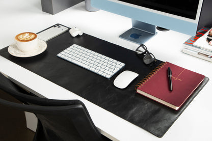 Tavolo Lined Leather Desk Mat - Medium