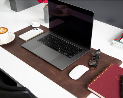 Tavolo Lined Leather Desk Mat - Small