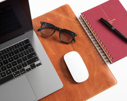 Tavolo Lined Leather Desk Mat - Small