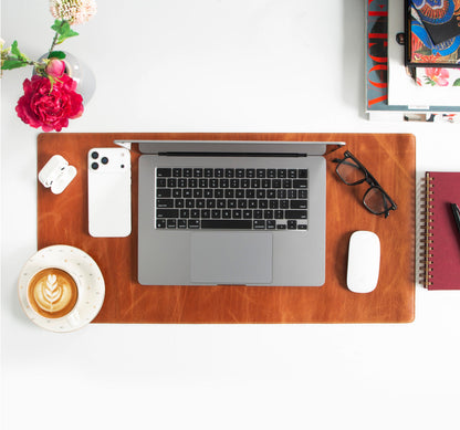 Tavolo Lined Leather Desk Mat - Small