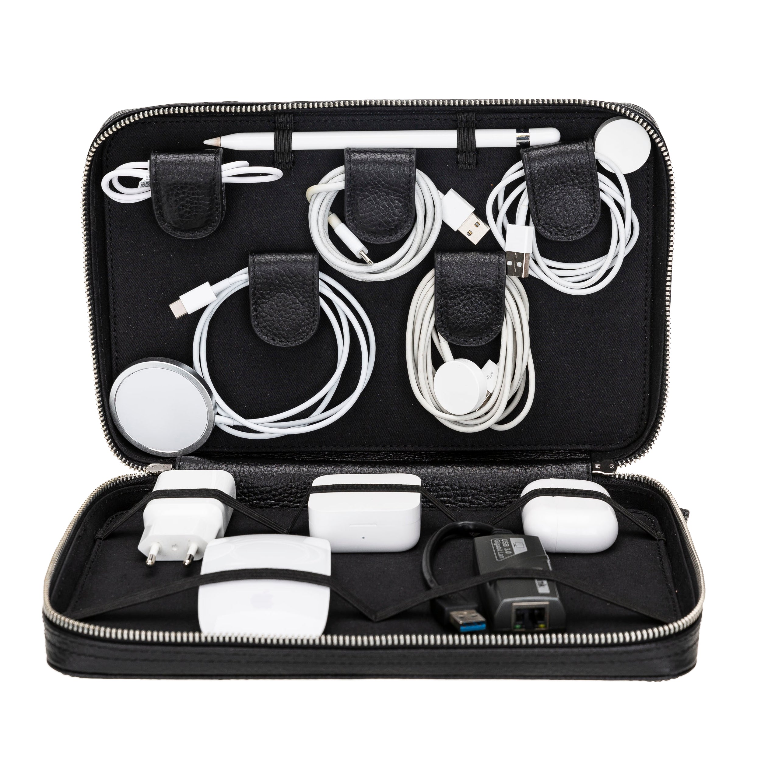 Travel Leather Cable Organizer
