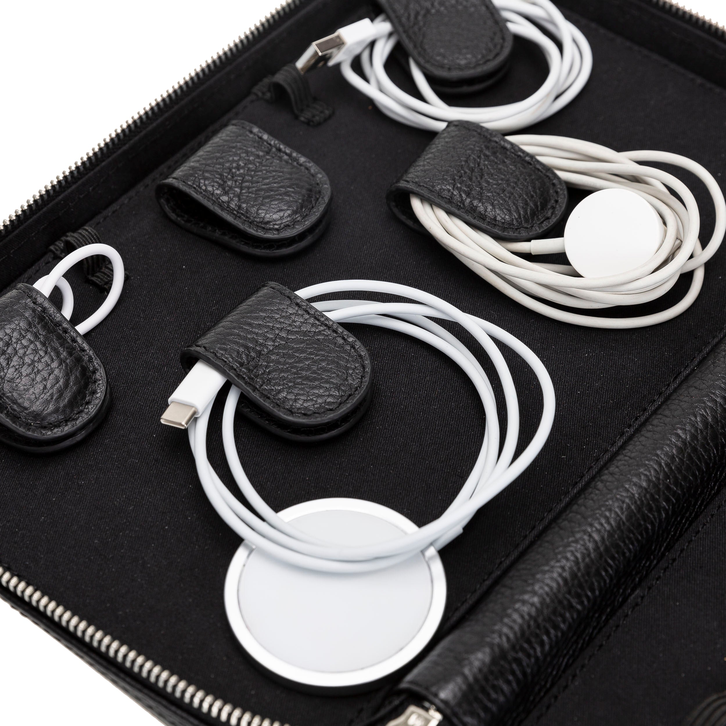 Travel Leather Cable Organizer